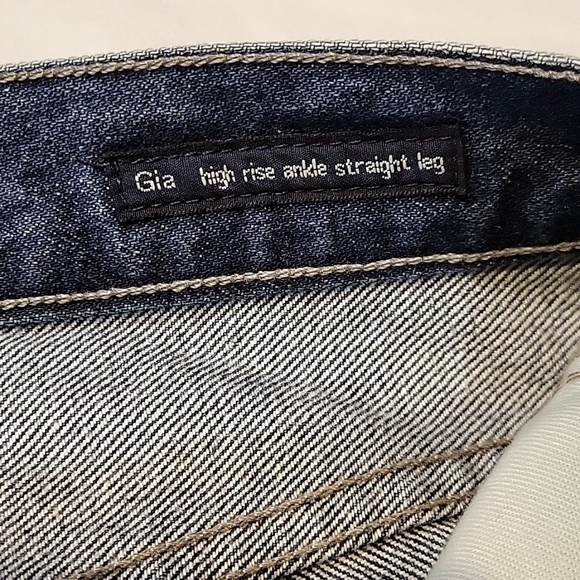 Citizens of humanity Gia ankle straight leg size 25 indigo blue pin tuck rigid - Picture 6 of 16